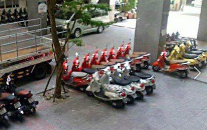 Bác bảo vệ "có tâm" xếp xe cùng loại cùng màu thẳng đều tăm tắp, ai cũng tấm tắc chỗ để xe mà ngỡ như showroom trưng bày