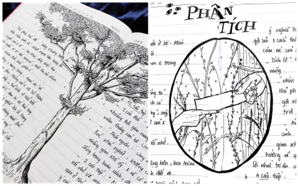 Xuất hiện cuốn vở soạn văn đầy công phu và siêu đẹp mắt khiến ai ghét môn này mấy cũng muốn học