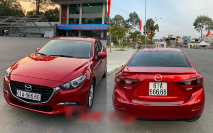 Chủ nhân chiếc Mazda 3 BKS 61A- 666.66 đã bán xe với giá 2 tỉ đồng sau khi "chở người yêu mấy vòng"