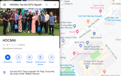 Hợp tác cùng giáo viên Vũ Khắc Ngọc, HOCMAI nhận bão 1* trên chợ ứng dụng và Google Maps