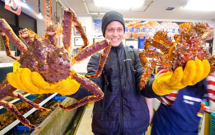 Đã có cua hoàng đế King Crab thì phải có cua hoàng hậu Hanasaki “lừng lẫy” xứ sở mặt trời mọc mới đủ bộ nhà cua “quý's tộc’’