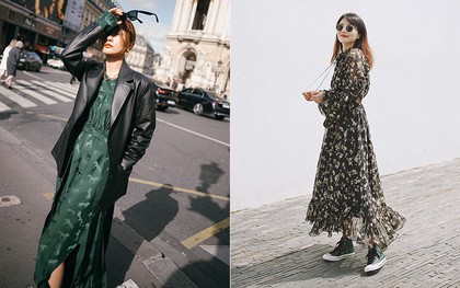 Bỗng thấy không kiểu váy nào vượt qua được váy dài về độ sang chảnh, yêu kiều và hợp rơ với tiết trời se lạnh