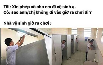 Cứ đến tiết lại ầm ầm tranh nhau xin ra ngoài, cô giáo “sáng mắt” nhận lại lý do hài hước mà học sinh nào cũng dính ít nhất một lần