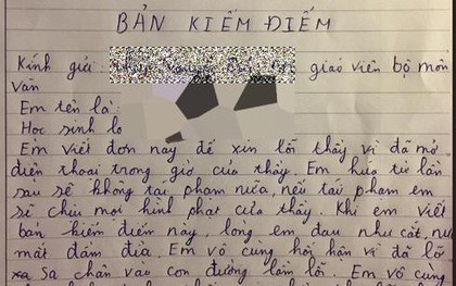 Viết bản kiểm điểm theo phong cách "Bình ngô đại cáo" thôi chưa đủ, nam sinh này còn làm một chuyện khiến ai cũng phải phì cười