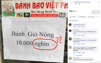 Cư dân mạng giật mình với cửa hàng bán bánh giò giá... 10 triệu đồng/chiếc, nhìn kỹ mới phát hiện ra 1 phút hơi “lag” của chủ quán