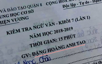 Thầy giáo dạy văn bất ngờ gây bão mạng xã hội với cái tên độc lạ "Đặng Hoàng Anh Tao"