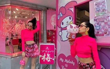 Nhìn Chi Pu diện một màu "hồng lè" đi giữa con phố "hồng choé" làm các tín đồ pink-cư chỉ muốn phát cuồng với địa chỉ này ở Nhật Bản