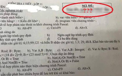 Giáo viên ra mã đề cực "cà khịa", học trò nhìn vào muốn quay cóp cũng phải vắt óc suy nghĩ về lương tâm