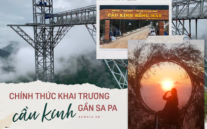 Sau 7 tháng hoãn lên hoãn xuống, cầu kính hoành tráng ở gần Sa Pa đã chính thức lộ diện hình ảnh thật cùng ngày khai trương