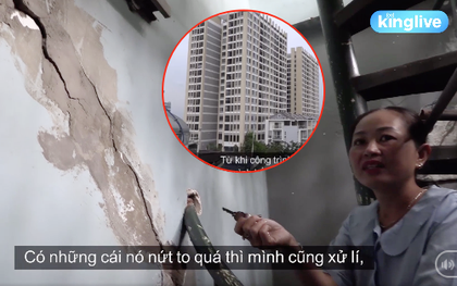 Clip: Hơn 20 căn nhà ở quận 7 nứt toác cạnh công trình chung cư, người dân bất an lo lắng