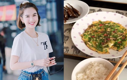 Khoe cơm trưa trên Instagram, Ngọc Trinh khiến hội ghét ăn hành hoang mang tột độ vì không hiểu đây là món trứng chiên hành hay hành chiên trứng nữa