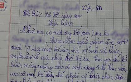 Cười ngất trước bài văn tả bố của học sinh lớp 4: "Làm giám đốc, sáng nào cũng vệ sinh rất lâu, em buồn tè mà phải chờ bố ra"