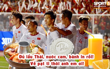 Loạt ảnh chế hành trình đến HCV của đội tuyển Việt Nam: sao nhìn đâu cũng thấy đồ ăn là như nào?