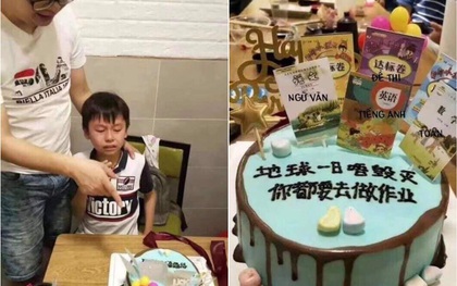 Háo hức mở hộp quà sinh nhật bố tặng, cậu bé khóc thét khi nhận được chiếc bánh kem đính đầy những thứ ám ảnh nhất cuộc đời