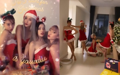 "Chị chị em em" Chi Pu, Quỳnh Anh Shyn cosplay bà già Noel sexy: Cũng xin là idol Kpop hãy dè chừng!