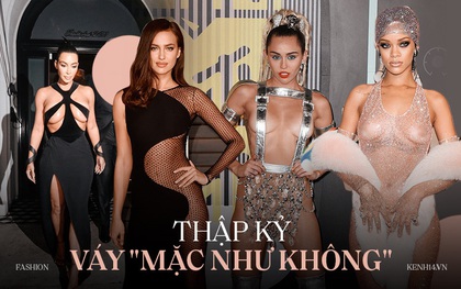 Thập kỷ ngập tràn những chiếc váy mặc-như-không: Chiếc phô bày hết "tòa thiên nhiên", chiếc đẹp thần tiên hở mà chẳng phô