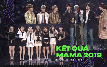 MAMA 2019: BTS tiếp tục ẵm trọn 4 Daesang; giải tân binh không gây tranh cãi; EXO, BLACKPINK, X1 không đi vẫn có cúp mang về