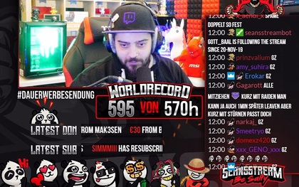 Streamer "siêu trâu", quên ăn quên ngủ lập kỷ lục stream với 595 giờ đồng hồ trong 30 ngày