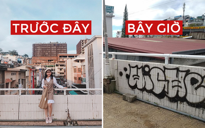 Dân mạng nhức mắt vì góc check-in nổi tiếng ở chợ Đà Lạt bị phá hoại, chằng chịt hình graffiti trên tường