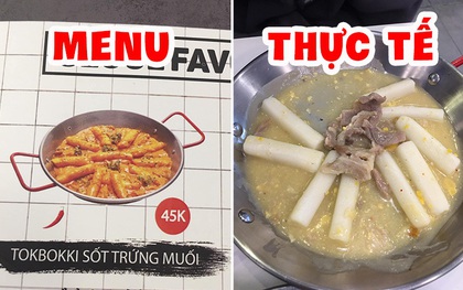 Xem ảnh menu và thực tế của quán ăn, dân mạng liền thốt lên: là khi bạn chụp đồ ăn mà quen tay dùng tận 7749 loại app để chỉnh như ảnh selfie đây à?