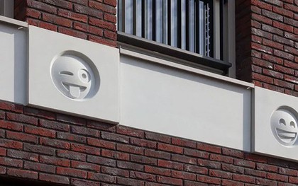 Tòa nhà độc đáo được trang trí ngoại thất bằng 22 biểu tượng emoji tại Hà Lan