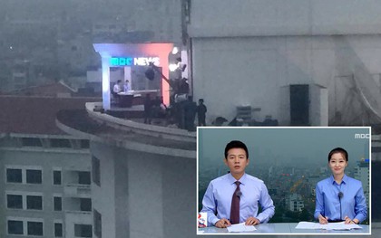 "Chất" như ekip Đài MBCNews Hàn Quốc chọn địa điểm dẫn bản tin thời sự tại Hà Nội