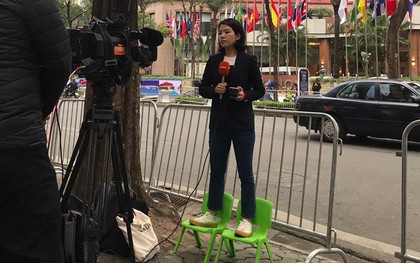 Độc đáo những trường quay "siêu thực" của phóng viên quốc tế tại kì thượng đỉnh Mỹ-Triều