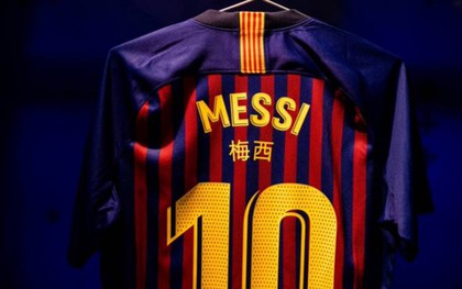 Đội bóng của Messi bị cấm mặc áo in chữ Trung Quốc sau lưng