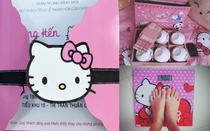 "Mong quý khách tặng quà Hello Kitty thay cho phong bì" - dòng ghi trên thiệp cưới của cô gái cuồng Mèo hồng khiến dân mạng cười nghiêng ngả