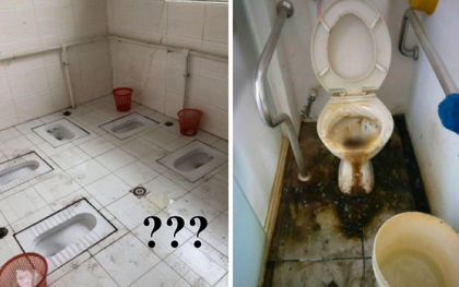 Tuyển tập ác mộng toilet trường học: Bẩn thỉu kinh hoàng, hỏng hóc đủ đường và có thiết kế kỳ lạ khó hiểu