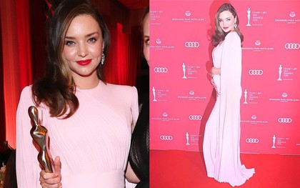 Bầu bí lần 3, Miranda Kerr vẫn đốn tim vạn người vì sắc vóc quá sức lộng lẫy và công lớn thuộc về chiếc đầm hồng pastel này