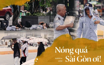 Người Sài Gòn nằm la liệt dưới bóng cây trên phố Nguyễn Huệ để trốn cái nóng hầm hập gần 40 độ C