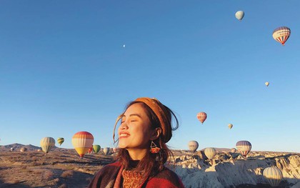Loạt trải nghiệm cực đã của cô bạn người Việt tại Cappadocia (Thổ Nhĩ Kì): Ngủ trong hang, bay cùng khinh khí cầu, lái xe jeep qua thung lũng