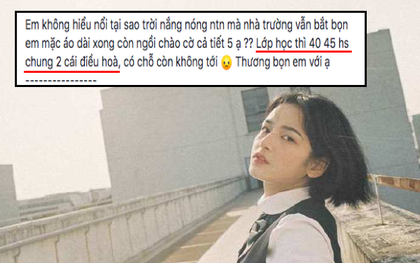 Nữ sinh bị ném đá tơi tả vì than phiền trời nóng mà lớp học 45 người chỉ có 2 chiếc điều hoà