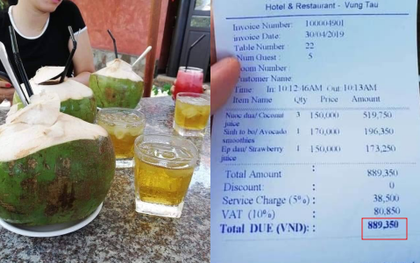 Lên mạng kêu trời với hoá đơn "mặn chát" dịp lễ khi ly sinh tố bơ 170k, trái dừa 150k nhưng "khổ chủ" lại bị ném đá ngược