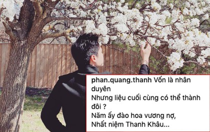 Bắt trend chụp hình với hoa đào, nhưng caption ngập ngôn tình của Phan Thành mới là điều không làm lơ được