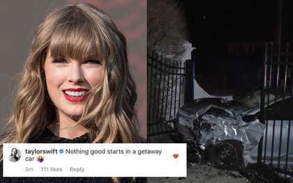 Bình tĩnh như Taylor Swift: Thay vì lo cho ngôi biệt thự bị xe tông nát cửa thì chị đi... comment dạo lời bài hát cái đã