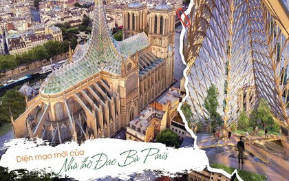 Một nhà thiết kế mạnh dạn đề xuất biến Nhà thờ Đức Bà Paris thành “Khu vườn trên mây”, phần mái có thể trồng tới 21 tấn rau củ