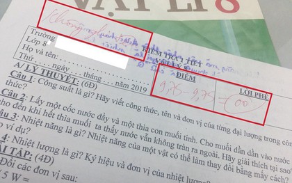 Bài kiểm tra bị trừ 9,75 điểm vì quên không ghi tên gây tranh cãi trên MXH: Cô giáo cứng nhắc hay học trò sai?