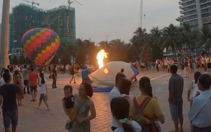 Cháy khinh khí cầu ở Đà Nẵng, 1 người bị bỏng