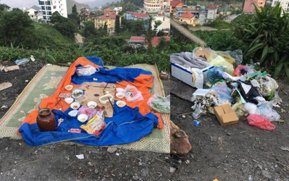 "Bãi chiến trường" toàn rác thải do nhóm phượt thủ bỏ lại Tam Đảo sau đêm đốt lửa trại khiến nhiều người bức xúc