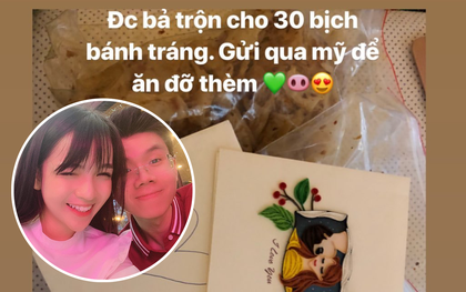 Lãng mạn khi yêu kiểu Rich Kid: Phan Hoàng được bạn gái tận tay trộn hẳn 30 bịch bánh tráng, gửi sang Mỹ ăn cho đỡ thèm