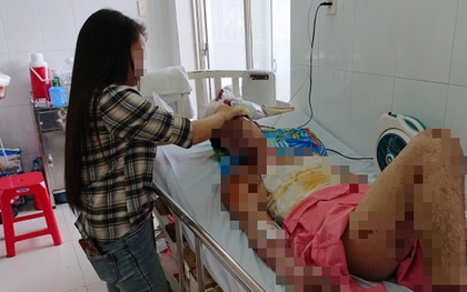 Thương tâm: Chuẩn bị ăn cơm thì nổ bình gas, cả gia đình 4 người bỏng nặng