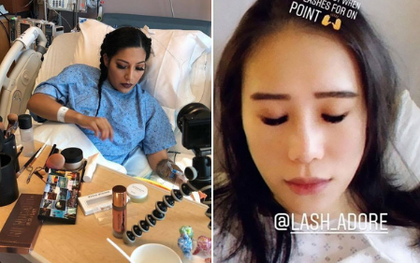 Sinh con cũng phải đẹp: Các bà bầu chạy theo xu hướng mới, makeup kĩ càng trước khi lâm bồn