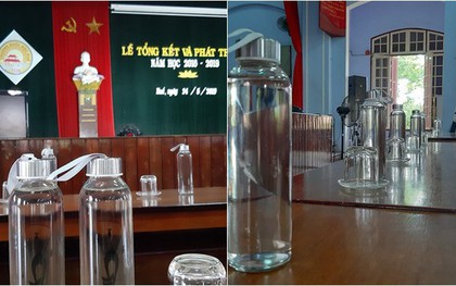Chuyên Quốc học Huế sử dụng chai thủy tinh trong lễ tổng kết, được khen ngợi vì ý thức bảo vệ môi trường