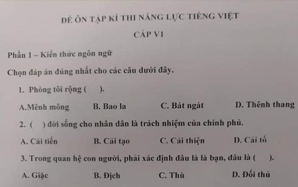 Xuất hiện đề thi Tiếng Việt dành cho người Nhật siêu khó và rất dễ nhầm lẫn khiến dân mạng nhiều người bó tay