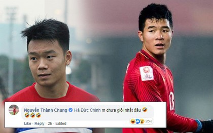 Cầu thủ Thành Chung tag Hà Đức Chinh rồi "đùa cợt" trong bài đăng về tin đồn "nam sinh lớp 10 làm nhiều nữ sinh có bầu"