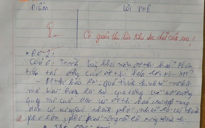 Làm bài kiểm tra chữ xấu hơn gà bới, cô giáo phê một câu cực đắt khiến học sinh phải tự thấy xấu hổ