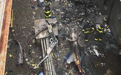 Người New York lo sợ 'Bóng ma khủng bố 11/9' khi trực thăng đâm vào nhà cao tầng