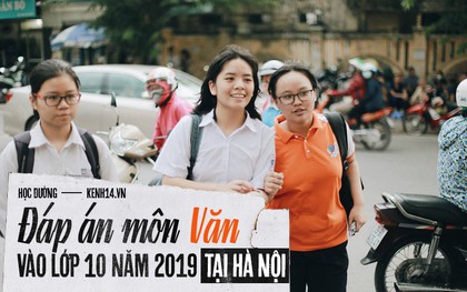 Đáp án đề thi lớp 10 môn Ngữ Văn tại Hà Nội năm 2019